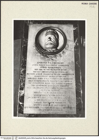 Vorderseite von Sopr. BAS ROMA [https://www.deutsche-digitale-bibliothek.de/content/lizenzen/rv-ez/] Grabmal von Louis Veuillot (+ 1883), Publizist und Schriftsteller - Gesamtansicht, bh445509_recto. Foto.