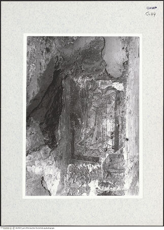 Vorderseite von Istituto di Storia dell'Arte dell'Università di Roma, La Sapienza [https://www.deutsche-digitale-bibliothek.de/content/lizenzen/rv-ez/] FreskenzyklusChristus, Erzengel und Heilige - Laibung rechts: Heiliger, bh445651_recto. Foto.