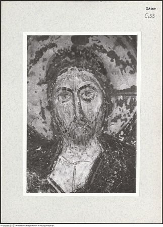 Vorderseite von Pace, Valentino [https://www.deutsche-digitale-bibliothek.de/content/lizenzen/rv-ez/] Zyklus der oberen KapelleChristusbüste zwischen vier Engeln - Pantokrator, Detail (nach der Restaurierung), bh445735_recto. Foto: Pace, Valentino.