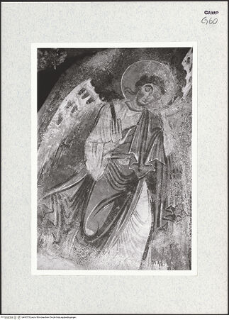 Vorderseite von Pace, Valentino [https://www.deutsche-digitale-bibliothek.de/content/lizenzen/rv-ez/] Hand Gottes und zwei Engel - Detail: Engel links (nach der Restaurierung), bh445738_recto. Foto: Pace, Valentino.