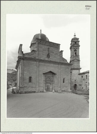 Vorderseite von Lieberman, Ralph [https://www.deutsche-digitale-bibliothek.de/content/lizenzen/rv-ez/] Santuario della Madonna di MongiovinoSüdfassade - Fassade und Campanile von Süden, bh446185_recto. Foto.