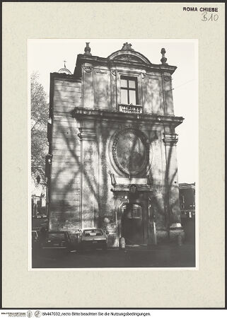 Vorderseite von Sopr BAS ROMA [https://www.deutsche-digitale-bibliothek.de/content/lizenzen/rv-ez/] San Gregorio della Divina Pietà - Fassade, bh447032_recto. Foto.