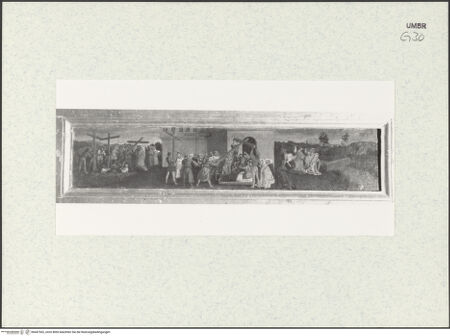 Vorderseite von Bibliotheca Hertziana [https://www.deutsche-digitale-bibliothek.de/content/lizenzen/rv-ez/] KreuzabnahmealtarKreuzlegendeKreuzauffindung, Kreuzwunder, die Königin von Saba verehrt das Kreuzesholz - , bh447362_recto. Foto: Savio, Oscar.