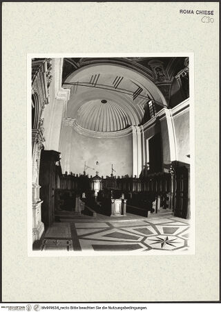 Vorderseite von Bibliotheca Hertziana [https://www.deutsche-digitale-bibliothek.de/content/lizenzen/rv-fz/] Santa Maria del Popolo - Tribuna, bh449634_recto. Foto: Savio, Oscar.