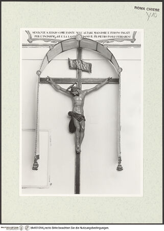 Vorderseite von Sopr. BAS ROMA [https://www.deutsche-digitale-bibliothek.de/content/lizenzen/rv-ez/] Prozessionskreuz - , bh451094_recto. Foto.