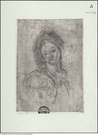 Vorderseite von Museum Kunstpalast [https://www.deutsche-digitale-bibliothek.de/content/lizenzen/rv-ez/] Weibliche Figur (Nachzeichnung nach einem unbestimmten Vorbild) - , bh451325_recto. Foto.