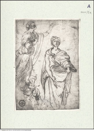 Vorderseite von Museum Kunstpalast [https://www.deutsche-digitale-bibliothek.de/content/lizenzen/rv-ez/] Figurenstudien (Nachzeichnung nach einem unbestimmten Vorbild) - , bh451327_recto. Foto.