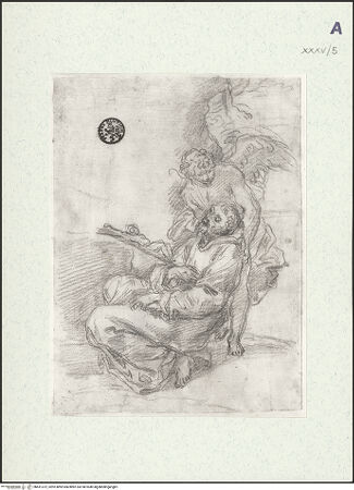 Vorderseite von Museum Kunstpalast [https://www.deutsche-digitale-bibliothek.de/content/lizenzen/rv-ez/] Franziskus und der Engel - , bh451372_recto. Foto.