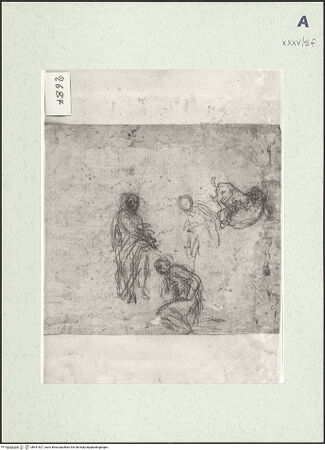 Vorderseite von Museum Kunstpalast [https://www.deutsche-digitale-bibliothek.de/content/lizenzen/rv-ez/] Petrus vor Christus kniend - , bh451527_recto. Foto.