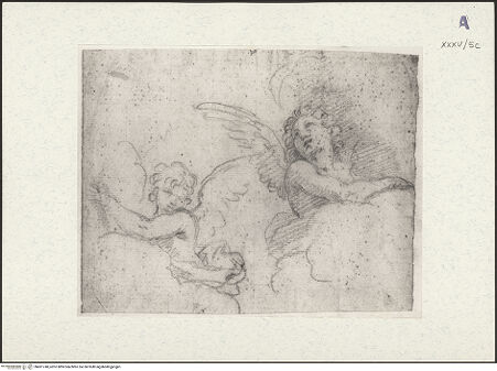 Vorderseite von Museum Kunstpalast [https://www.deutsche-digitale-bibliothek.de/content/lizenzen/rv-ez/] Engel auf Wolken - , bh451740_recto. Foto.