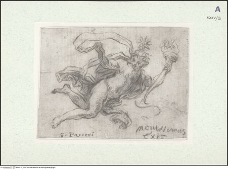 Vorderseite von Museum Kunstpalast [https://www.deutsche-digitale-bibliothek.de/content/lizenzen/rv-ez/] Kompositionsentwurf zu einem Genius - , bh452142_recto. Foto.