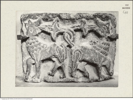 Vorderseite von Bibliotheca Hertziana [https://www.deutsche-digitale-bibliothek.de/content/lizenzen/rv-fz/] Relief mit Löwen - Gesamtansicht, bh452860_recto. Foto: Zallinger zu Stillendorf, Marlies von.