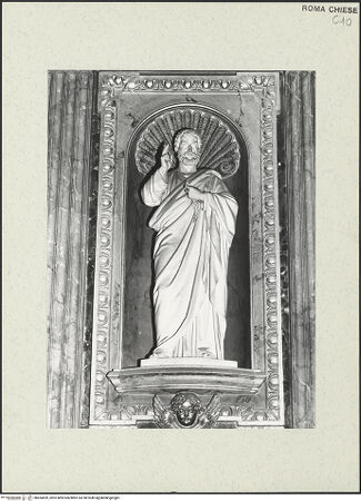 Vorderseite von Sopr. BAS ROMA [https://www.deutsche-digitale-bibliothek.de/content/lizenzen/rv-ez/] Der heilige Petrus - , bh454499_recto. Foto.