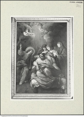 Vorderseite von Sopr. BAS ROMA [https://www.deutsche-digitale-bibliothek.de/content/lizenzen/rv-ez/] Der Tod des heiligen Joseph - , bh454514_recto. Foto.