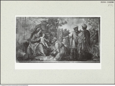 Vorderseite von Sopr. BAS ROMA [https://www.deutsche-digitale-bibliothek.de/content/lizenzen/rv-ez/] Zyklus mit Szenen des alten und des neuen TestamentsAnbetung der Könige - , bh454518_recto. Foto.