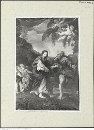 Vorderseite von Sopr. BAS ROMA [https://www.deutsche-digitale-bibliothek.de/content/lizenzen/rv-ez/] Die Flucht nach Ägypten - , bh454694_recto. Foto.