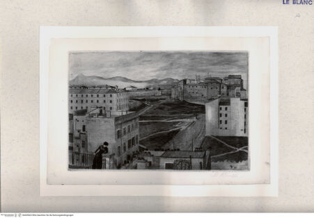 Vorderseite von Boerner, C. G. [https://rightsstatements.org/page/CNE/1.0/] Blick aus dem Atelierfenster (Rom) - , bh455063. Foto.