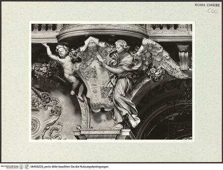 Vorderseite von Vasari [https://www.deutsche-digitale-bibliothek.de/content/lizenzen/rv-ez/] OrgelemporenEngelgruppe mit dem Wappen Papst Alexanders VII. - , bh455222_recto. Foto.