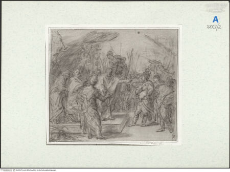 Vorderseite von Kupferstichkabinett Berlin SMB-PK [https://www.deutsche-digitale-bibliothek.de/content/lizenzen/rv-ez/] Empfang eines Heerführers - , bh455679_recto. Foto: Anders, Jörg P..