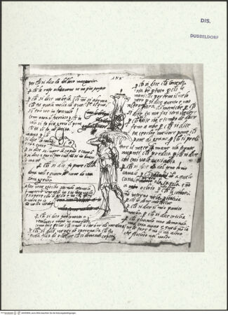 Vorderseite von Museum Kunstpalast [https://www.deutsche-digitale-bibliothek.de/content/lizenzen/rv-ez/] L'arte del disegno, e le vivezze dell'ingegno di Guglielmo della Porta celebre scultore, et architetto ... (2 Bände)Zweiter (kleiner) Band mit zwei Skizzenbüchern und einem angefügten KonvolutDas KonvolutSeite 188 recto (eingeheftet): Teilzeichnung eines Kandelabers; schriftliche Notizen - , bh455896_recto. Foto.