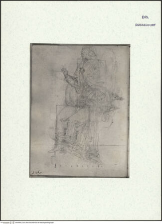 Vorderseite von Museum Kunstpalast [https://www.deutsche-digitale-bibliothek.de/content/lizenzen/rv-ez/] L'arte del disegno, e le vivezze dell'ingegno di Guglielmo della Porta celebre scultore, et architetto ... (2 Bände)Zweiter (kleiner) Band mit zwei Skizzenbüchern und einem angefügten KonvolutDas dritte Skizzenheft oder DiariumSeite 197: Gregor 13. mit Triregnum - , bh455902_recto. Foto.