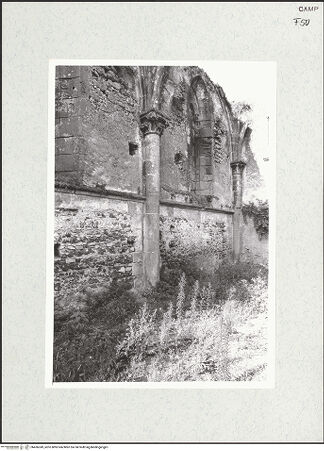 Vorderseite von Bruzelius, Caroline [https://www.deutsche-digitale-bibliothek.de/content/lizenzen/rv-ez/] Santa Maria di RealvalleSanta Maria - Südwand von Nordosten, Detail, bh456249_recto. Foto: Brummel, Chester.