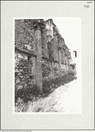 Vorderseite von Bruzelius, Caroline [https://www.deutsche-digitale-bibliothek.de/content/lizenzen/rv-ez/] Santa Maria di RealvalleSanta Maria - Südwand von Nordosten, bh456250_recto. Foto: Brummel, Chester.