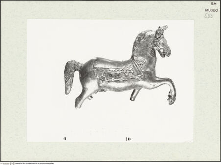 Vorderseite von Sopr. BAA Ravenna, Ferrara e Forlì [https://www.deutsche-digitale-bibliothek.de/content/lizenzen/rv-ez/] Pferd - Rechte Seite, bh456950_recto. Foto.