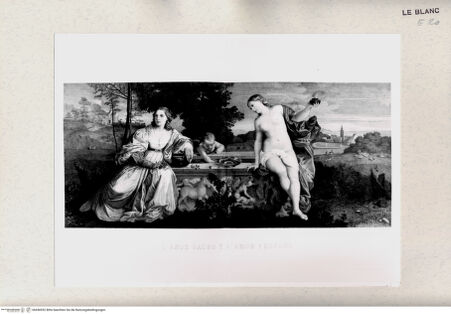 Vorderseite von Istituto Nazionale per la Grafica [http://creativecommons.org/publicdomain/mark/1.0/] L'Amore Sacro e l'Amore Profano - , bh456952. Foto.