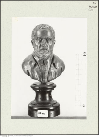 Vorderseite von Sopr. BAA Ravenna, Ferrara e Forlì [https://www.deutsche-digitale-bibliothek.de/content/lizenzen/rv-ez/] Büste eines bärtigen Mannes - Frontalansicht, bh456955_recto. Foto.