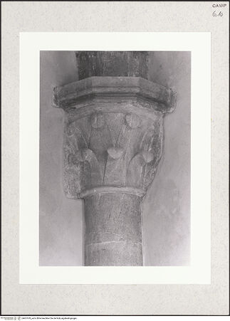 Vorderseite von Bruzelius, Caroline [https://www.deutsche-digitale-bibliothek.de/content/lizenzen/rv-ez/] Kapitelle und SockelKapitell (Westabschluss rechts) - Gesamtansicht, bh457419_recto. Foto: Brummel, Chester.