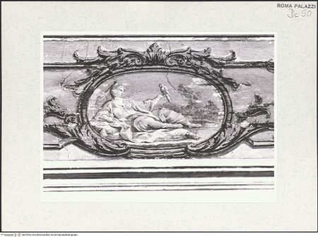 Vorderseite von Sopr. BAS ROMA [https://www.deutsche-digitale-bibliothek.de/content/lizenzen/rv-ez/] Palazzo ColonnaAppartement des Kardinals Girolamo Colonna - Anticamera zur sog. "Stanza dell'Aurora", linke Wand, Detail, bh457963_recto. Foto.