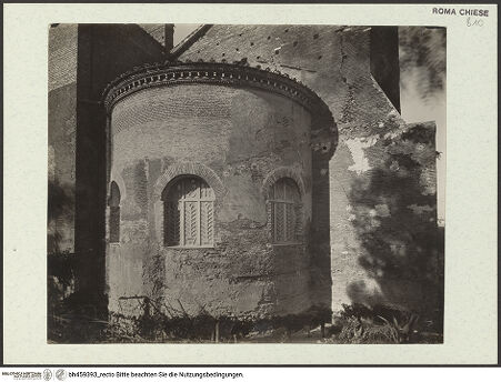 Vorderseite von unbekannt [https://www.deutsche-digitale-bibliothek.de/content/lizenzen/rv-fz/] Santa Balbina - Apsis, bh459393_recto. Foto.