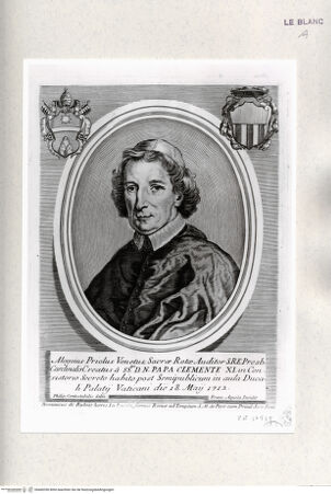 Vorderseite von Istituto Nazionale per la Grafica [http://creativecommons.org/publicdomain/mark/1.0/] Porträt des Kardinals Luigi Prioli - , bh460350. Foto.