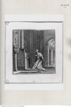 Vorderseite von Istituto Nazionale per la Grafica [http://creativecommons.org/publicdomain/mark/1.0/] Der heilige Philipp Neri betet das Kreuz an - , bh460356. Foto.