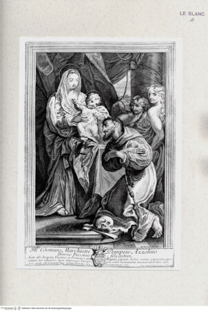 Vorderseite von Istituto Nazionale per la Grafica [https://rightsstatements.org/page/CNE/1.0/] Die Jungfrau erscheint dem heiligen Franz - , bh460361. Foto.