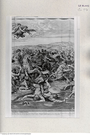 Vorderseite von Istituto Nazionale per la Grafica [http://creativecommons.org/publicdomain/mark/1.0/] Die Schlacht des Konstantin gegen Maxentius, rechter Mittelteil - , bh460392. Foto.