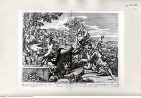 Vorderseite von Istituto Nazionale per la Grafica [http://creativecommons.org/publicdomain/mark/1.0/] Moses verteidigt die Töchter Jethros - , bh460415. Foto.