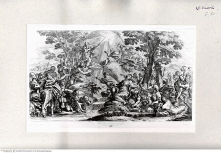 Vorderseite von Istituto Nazionale per la Grafica [http://creativecommons.org/publicdomain/mark/1.0/] Moses schlägt das Wasser aus dem Felsen (im Gegensinn) - , bh460808. Foto.