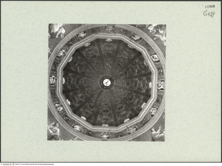 Vorderseite von Bibliotheca Hertziana [https://www.deutsche-digitale-bibliothek.de/content/lizenzen/rv-fz/] Santa Maria presso San CelsoKuppel und Vierung - Blick in die Kuppel, bh461116_recto. Foto: Fichera, Gabriele.