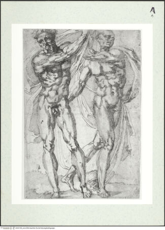 Vorderseite von Thomas Williams (Fine Art) Ltd. [https://www.deutsche-digitale-bibliothek.de/content/lizenzen/rv-ez/] Zwei stehende männliche Gestalten - , bh461320_recto. Foto.