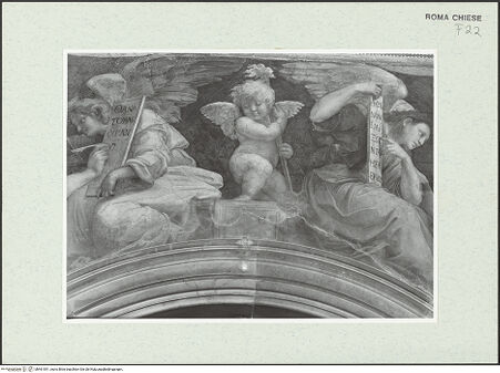 Vorderseite von Sopr. BAS ROMA [https://www.deutsche-digitale-bibliothek.de/content/lizenzen/rv-fz/] Sibyllen und Engel - Detail: Die Engel in der Mitte, bh461541_recto. Foto.