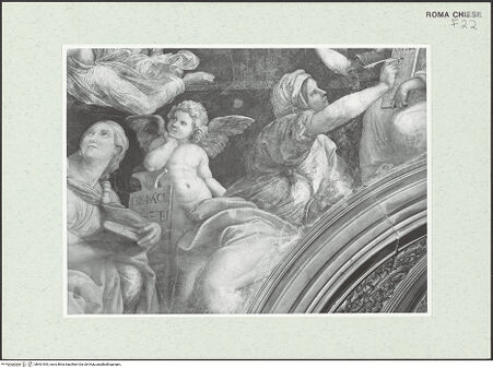 Vorderseite von Sopr. BAS ROMA [https://www.deutsche-digitale-bibliothek.de/content/lizenzen/rv-ez/] Sibyllen und EngelPersische Sibylle - Detail: Persische Sibylle, bh461543_recto. Foto.