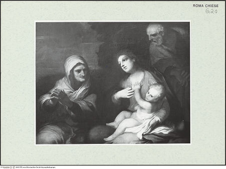 Vorderseite von Sopr. BAS ROMA [https://www.deutsche-digitale-bibliothek.de/content/lizenzen/rv-ez/] Die Heilige Familie mit der heiligen Anna - Detail, bh461555_recto. Foto.