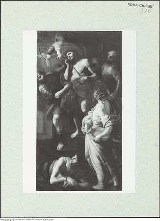 Vorderseite von Sopr. BAS ROMA [https://www.deutsche-digitale-bibliothek.de/content/lizenzen/rv-fz/] Szenen aus dem Leben Johannes des TäufersJohannes der Täufer wird im Beisein von Salome zur Hinrichtung abgeführt - nach der Restaurierung von 1971, bh461556_recto. Foto.