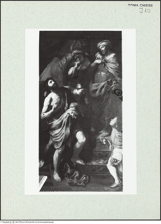 Vorderseite von Sopr. BAS ROMA [https://www.deutsche-digitale-bibliothek.de/content/lizenzen/rv-ez/] Szenen aus dem Leben Johannes des TäufersJohannes der Täufer macht Herodes Antipas und Herodias Vorwürfe - , bh461559_recto. Foto.