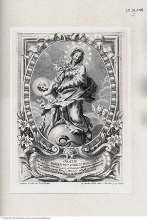 Vorderseite von Istituto Nazionale per la Grafica [http://creativecommons.org/publicdomain/mark/1.0/] Die unbefleckte Empfängnis - , bh461633. Foto.