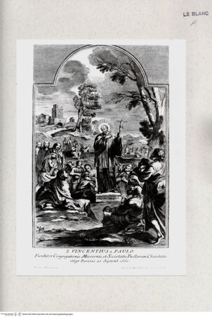 Vorderseite von Istituto Nazionale per la Grafica [http://creativecommons.org/publicdomain/mark/1.0/] Die Missionspredigt des heiligen Vinzenz von Paul - , bh461643. Foto.