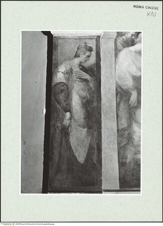 Vorderseite von Sopr. BAS ROMA [https://www.deutsche-digitale-bibliothek.de/content/lizenzen/rv-ez/] Szenen aus dem Leben des heiligen Franziskus und Bilder verschiedener HeiligerDer heilige König Ludwig von Toulouse - nach der Restaurierung von 1977, bh462056_recto. Foto.