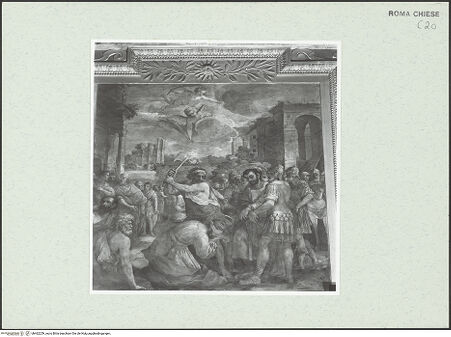 Vorderseite von Sopr. BAS ROMA [https://www.deutsche-digitale-bibliothek.de/content/lizenzen/rv-ez/] Szenen aus dem Leben der der Heiligen Kosmas und Damian und verschiedene HeiligeDas Martyrium der Heiligen Kosmas und Damian - , bh462259_recto. Foto.